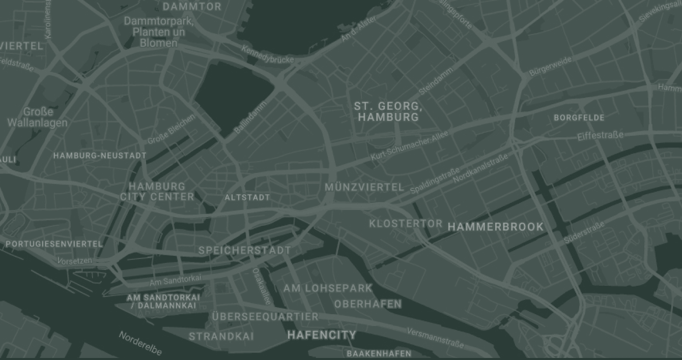 Karten-Illustration mit Live-Fahrzeugen